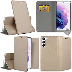 Htdmobiles Housse etui portefeuille avec coque intérieure en silicone pour Oppo Reno 6 5G + film ecran - OR MAGNET