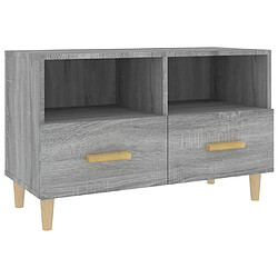 vidaXL Meuble TV Sonoma gris 80x36x50 cm Bois d'ingénierie