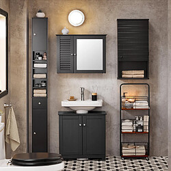 SoBuy BZR34-SCH Meuble de Rangement Salle d Bain Meuble Colonne Armoire de Toilette Meuble WC