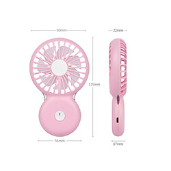 Acheter Veilleuse Créative Mini Ventilateur Ventilateur Portatif Extérieur Portatif USB Rechargeable Petit Ventilateur Portatif Personnel-Rose