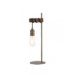 Acheter Luminaire Center Lampe de table Laiton antique,Chêne 1 ampoule 50,5cm