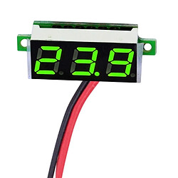 Wewoo Voltmètre Tensiomètre numérique ajustable 2 fils, 10 PCS 0,28 pouces, Affichage couleur, Tension de mesure: DC 2,5-30 V (Vert)