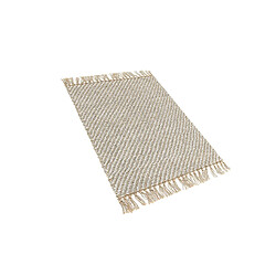 Acheter Beliani Tapis beige à motif rayé 50 x 80 cm ALADAG