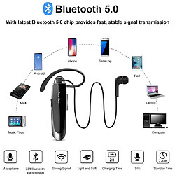 Universal Nouveaux écouteurs Bluetooth Bee V5.0, écouteurs Bluetooth mains libres, temps de conversation 24 heures sur 24 et 60 jours de veille, avec coque d'écouteur, et pas cher