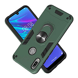 Coque en TPU détachable 2 en 1 avec béquille rotative vert pour votre Huawei Honor 8A/Y6 (2019) avec Fingerprint Sensor