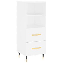 Acheter vidaXL Buffet haut Blanc 34,5x34x180 cm Bois d'ingénierie