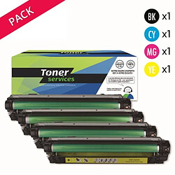 TONER SERVICES Compatible HP 307A Pack 4 toners Noir, cyan, magenta et jaune