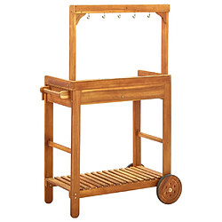 Acheter vidaXL Chariot de cuisine de jardin Bois d'acacia 92x43,5x141,5 cm