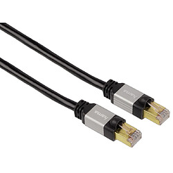 HAMA Câble réseau RJ45 (8p8c) CAT 6, STP, Double blindage, Or 24k, Noir, 1,50m