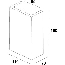 KNIGHTSBRIDGE Applique G9 Cuboid Up and Down Plâtre Blanc 230V IP20 40W