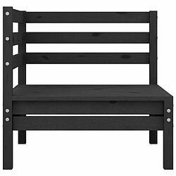 Maison Chic Salon de jardin 6 pcs - Table et chaises d'extérieur - Mobilier/Meubles de jardin Moderne Noir Bois de pin massif -MN36962 pas cher