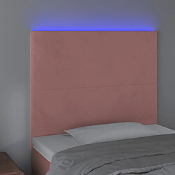 Avis Maison Chic Tête de lit scandinave à LED,meuble de chambre Rose 90x5x118/128 cm Velours -MN38359