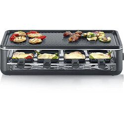 Acheter Appareil a raclette - SEVERIN - RG2365 - 8 personnes - Plaque de cuisson céramique 48 x 24 cm - Gril raclette 1300 W - Noir