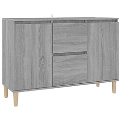 vidaXL Buffet Sonoma gris 101x35x70 cm Bois d'ingénierie