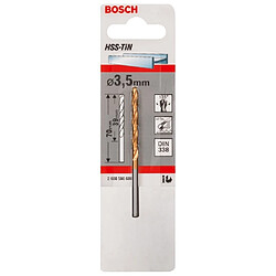 Forets à métaux rectifiés Bosch HSS-TiN DIN 338 3,5x39x70MM