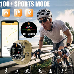 Acheter VANWIN Montre Connectée Homme avec Appels Bluetooth Smartwatch Moniteur Fréquence Cardiaque Sommeil Montre Intelligente Fitness 90+ Modes Sportifs Militaire Smartwatch Podomètre Bracelet (Kaki)