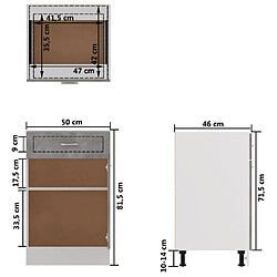 vidaXL Armoire de plancher à tiroir Gris béton Bois d’ingénierie pas cher