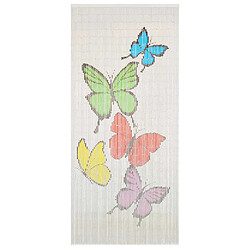 vidaXL Rideau de porte contre insectes Bambou 90 x 200 cm