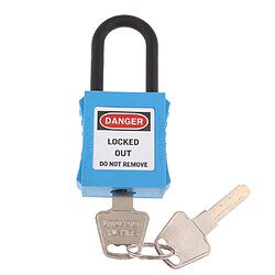 PL38-KD Cadenas De Verrouillage De Sécurité Incurvé PVC 38 Mm Bleu