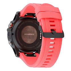 Avis Bracelet en silicone 22mm souple avec boucle noire rouge pour votre Garmin Fenix 5/5 Plus