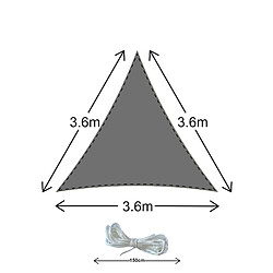 Avis Mobili Rebecca Voile Triangulaire En Polyéthylène Gris 3.6x3.6x3.6