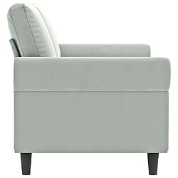 Acheter Maison Chic Canapé à 2 places,Sofa de Salon,Canapé droit Gris clair 140 cm Velours -GKD603024