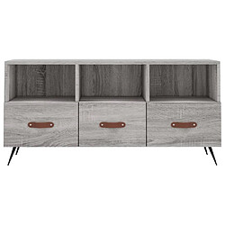 Maison Chic Meuble TV scandinave gris - Banc TV pour salon Sonoma 102x36x50 cm bois d'ingénierie -MN57733 pas cher