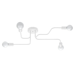 Sollux Plafonnier semi-encastré à bras multiples 4 lampes blanc