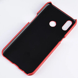 Wewoo Coque antichoc Litchi PC + PU pour OPPO Realme 3 rouge pas cher