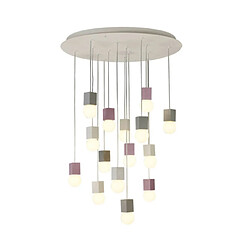 Luminaire Center Suspension Galaxia Ciment blanc, gris, rouge