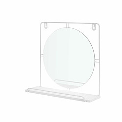 Gift Decor Miroir Blanc Métal Bois MDF 33,7 x 30 x 10 cm (4 Unités)