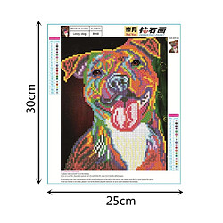 Acheter diy 5d diamant peinture broderie arc-en-ciel animal croix artisanat point chien 1