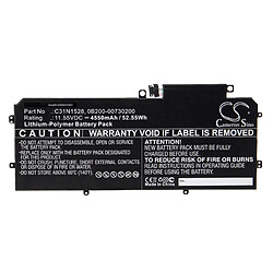 vhbw Batterie compatible avec Asus UX360CA-C4008T, UX360CA-C4028T, UX360CA-C4041T ordinateur portable Notebook (4550mAh, 11.55V, Li-polymère)