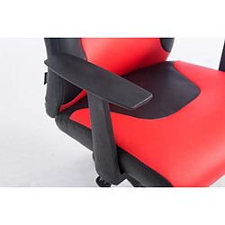 Acheter Decoshop26 Fauteuil chaise de bureau pour enfant en synthétique rouge hauteur réglable BUR10184