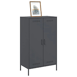 Avis vidaXL Buffet haut anthracite 68x39x113 cm acier