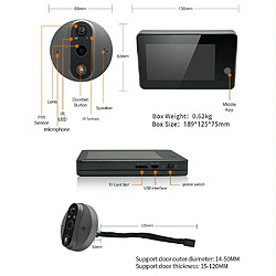 Yonis Interphone Vidéo WiFi 1080P Grand Écran