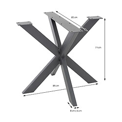 Avis ML DESIGN MODERN LIVING Pied de table Spider métal anthracite industriel piètement meuble 85x71x85 cm