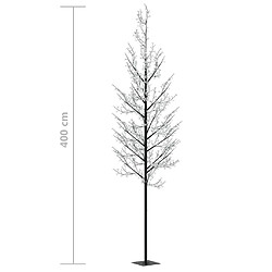 vidaXL Sapin de Noël 1200 LED colorées Cerisier en fleurs 400 cm pas cher