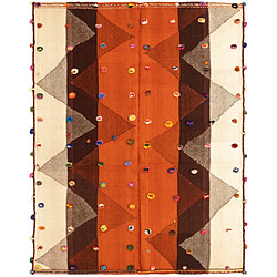 Vidal Tapis de laine 198x150 orange Jajim