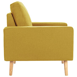 Avis vidaXL Fauteuil jaune tissu