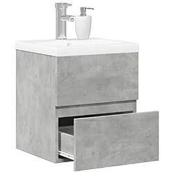 vidaXL Ensemble de meubles de salle de bain 2 pcs gris béton