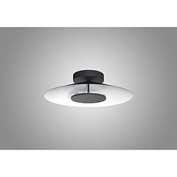 Inspired Plafonnier Rond 25cm, LED 8W, 3000K, 560lm, Blanc/Noir, 3 ans de Garantie