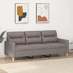 Maison Chic Canapé à 3 places,Canapé droit,Sofa de Salon,Banquette Taupe 180 cm Tissu -GKD341660