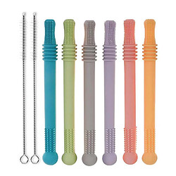 Jouets de dentition en silicone pour bébés et enfants en bas âge.