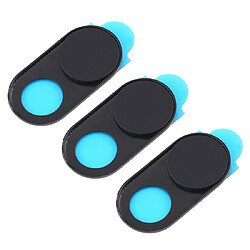 Wewoo 3 PCS Universal Design ultra-mince aimant WebCam Cover Camera pour ordinateur de bureauordinateur portabletablettetéléphones noir