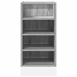 Avis vidaXL Armoire de plancher sonoma gris 40x44,5x81,5 cm bois ingénierie