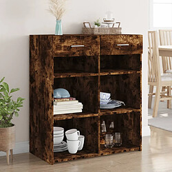 vidaXL Buffet chêne fumé 80x42,5x93 cm bois d'ingénierie