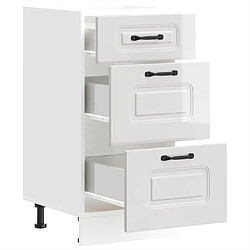 Acheter VidaXL Armoire de Cuisine Kalmar - Blanc Brillant