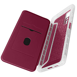 Avizar Etui pour Xiaomi Redmi Note 11 Pro 5G Design Original avec Porte Carte Bordeaux