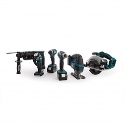 Pack 6 Outils MAKITA DLX6068PT 18 V li-ion (3 x 5.0 Ah) avec Chargeur Double